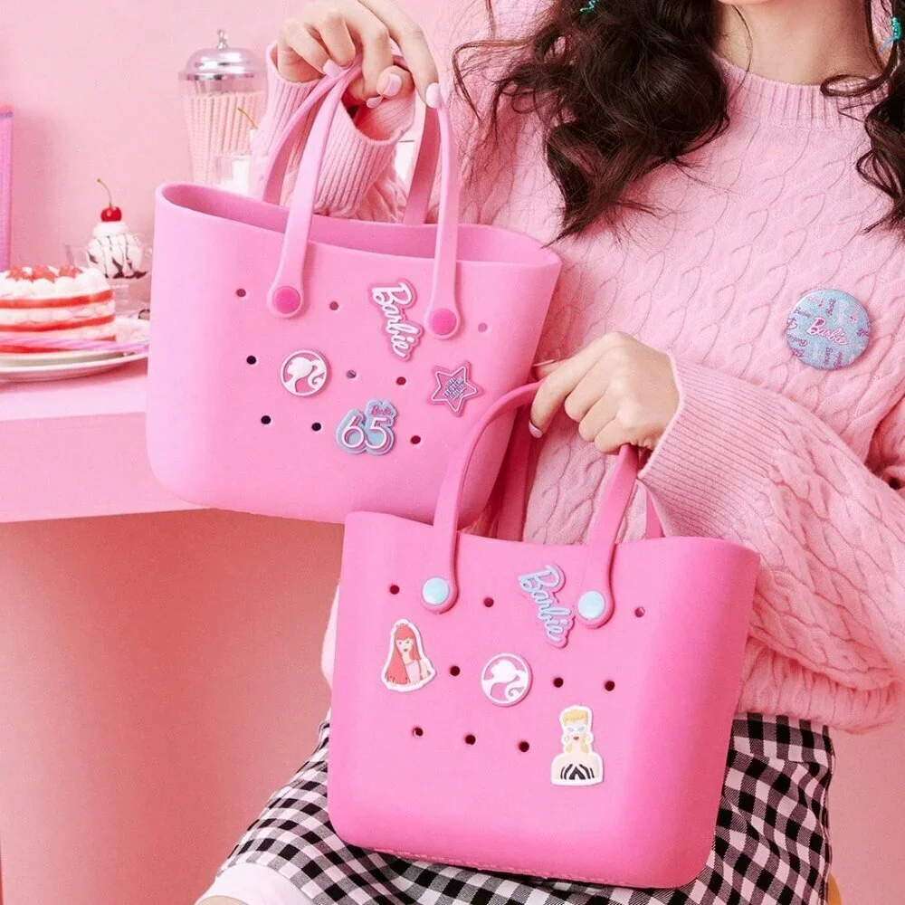 Pink Casual Women's Cartoon Pattern Tote Bag